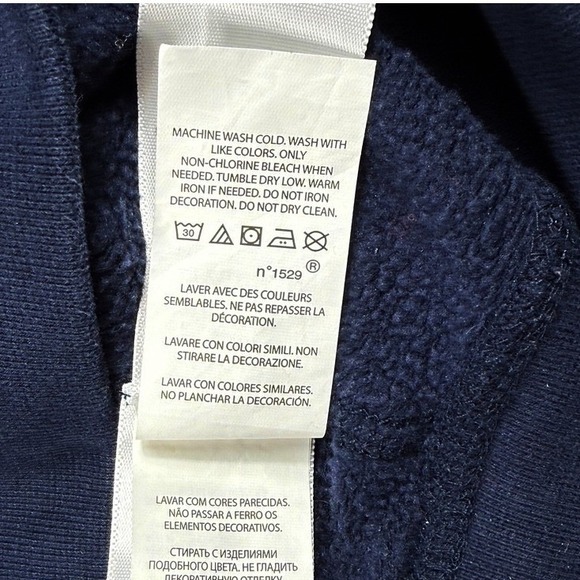 Polo Ralph Lauren Navy Yellow Logo Sweatshirt Size M Athletic Dept 1967 - Picture 8 of 8